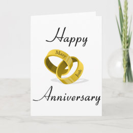 Ineengrijpende Trouwringen - Gegraveerde aangepast Kaart