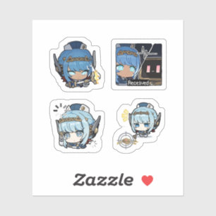 Ineffa Genshin Impact 4 stuks stickerblad Sticker