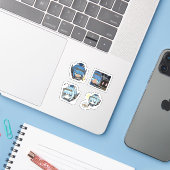 Ineffa Genshin Impact 4 stuks stickerblad Sticker (Laptop met iPhone)