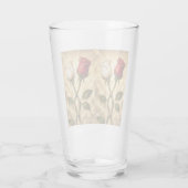 Ineinander gestrengelde rode en witte rozen. glas (Achterkant)