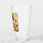 Ineinander gestrengelde rode en witte rozen. glas (Links)