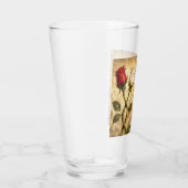 Ineinander gestrengelde rode en witte rozen. glas (Rechts)