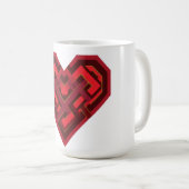 Ineinander Gevlochten Hart van Liefde Koffiemok (Voorkant rechts)