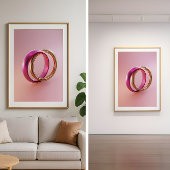 Ineinander verstrengelde reflecties - Moderne abst Poster
