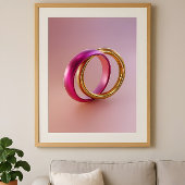 Ineinander verstrengelde reflecties - Moderne abst Poster