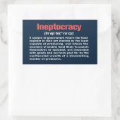 Ineptocracy Definition-Sticker Rechthoekige Sticker (Tas)