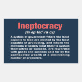 Ineptocracy Definition-Sticker Rechthoekige Sticker (Voorkant)