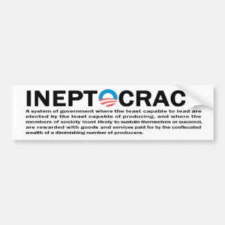 Ineptocratie Bumpersticker