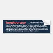 Ineptocratie Bumpersticker (Voorkant)