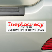 Ineptocratie-Bumpersticker Bumpersticker (Op auto)