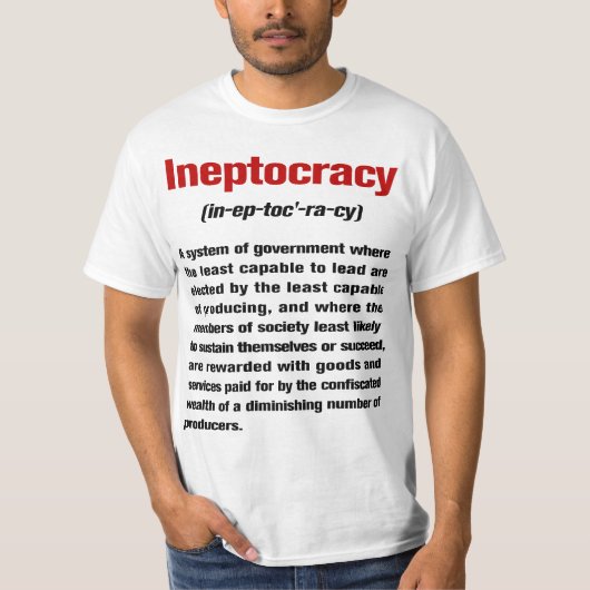Ineptocratie Definitie T-Shirt (Voorkant)