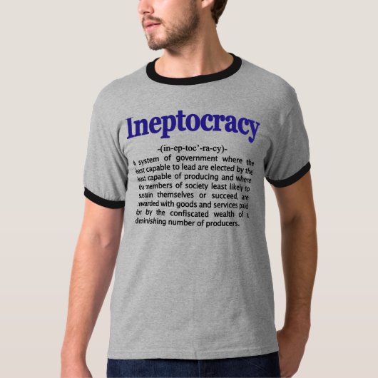 Ineptocratie Definitie T-Shirt (Voorkant)
