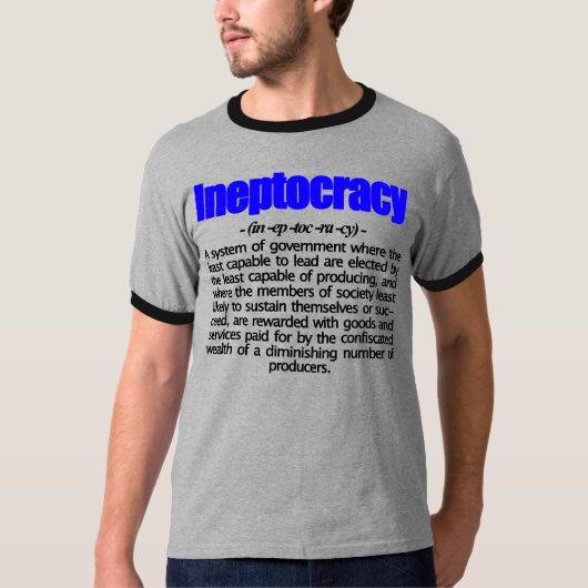 Ineptocratie Definitie T-Shirt (Voorkant)