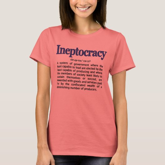 Ineptocratie Definitie T-Shirt (Voorkant)