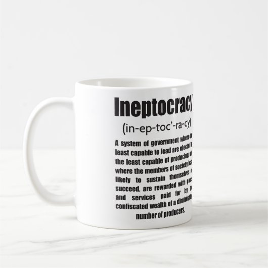 Ineptocratie Koffiemok (Links)