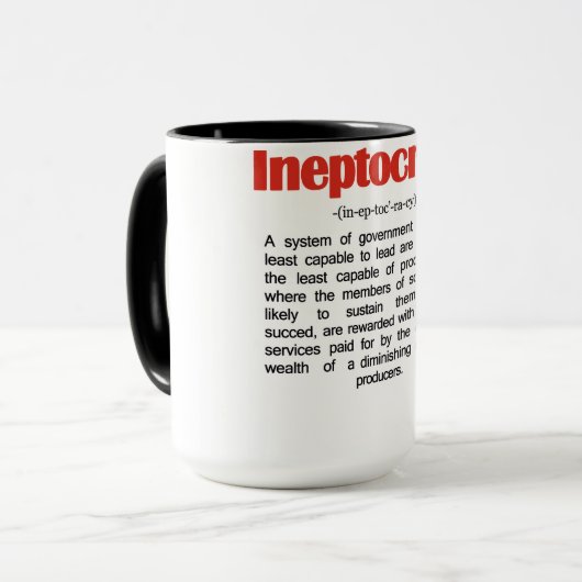 Ineptocratie Mok (Voorkant links)