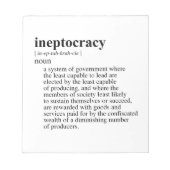 INEPTOCRATIE NOTITIEBLOK (Voorkant)