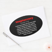 Ineptocratie Ovale Sticker (Envelop)