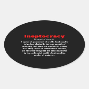 Ineptocratie Ovale Sticker