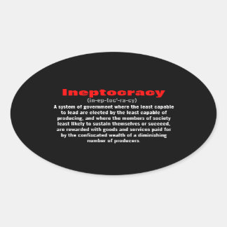 Ineptocratie Ovale Sticker