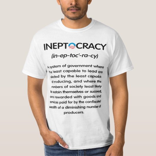 Ineptocratie-T-shirt T-shirt (Voorkant)