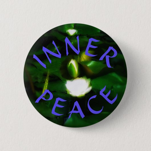 INER PEACE MED PIN RONDE BUTTON 5,7 CM (Voorkant)