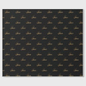 Ines gold Design Lettering Geschenkpapier Cadeaupapier (Vlak)