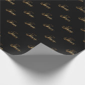 Ines gold Design Lettering Geschenkpapier Cadeaupapier (Hoek)