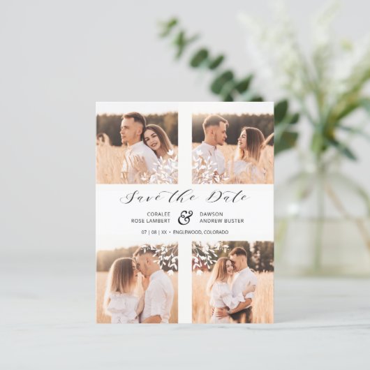 Inexpensive 4 Photos Collage Minimalist Branches (Staand voorkant)