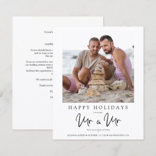 Inexpensive LGTB Gay MR & MR Christmas Wedding (Voorkant / Achterkant)