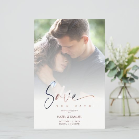 Inexpensive Low Cost Modern Vellum Effect Wedding (Staand voorkant)