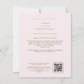 Inexpensive Romantic Pink Arch Photo & Initials QR (Achterkant)