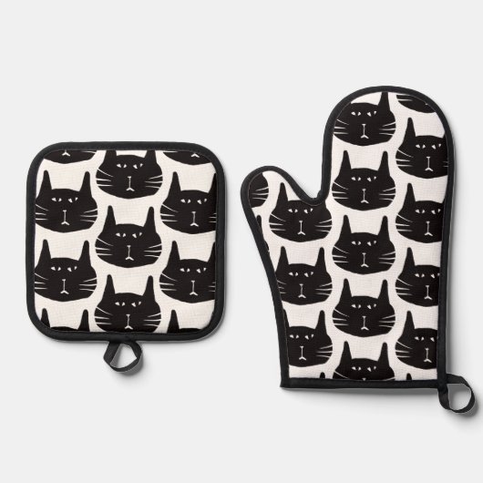 Inexplicable cats ovenwant & pannenlap set (Voorkant)