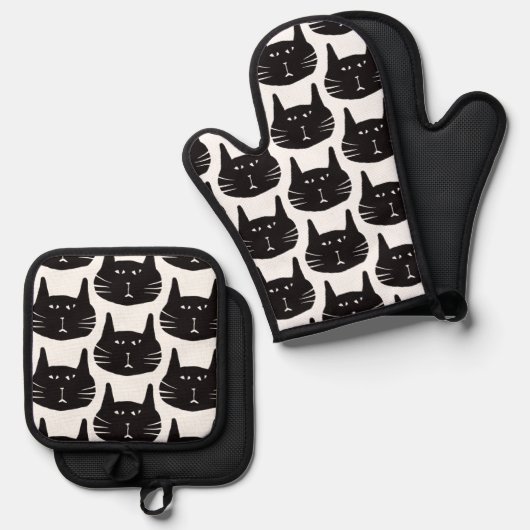 Inexplicable cats ovenwant & pannenlap set (Voorkant / Achterkant)