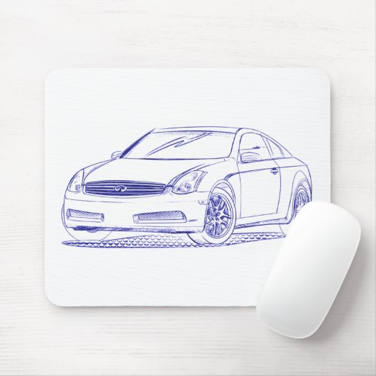 Inf G35 Coupe Sketch Muismat (Met muis)