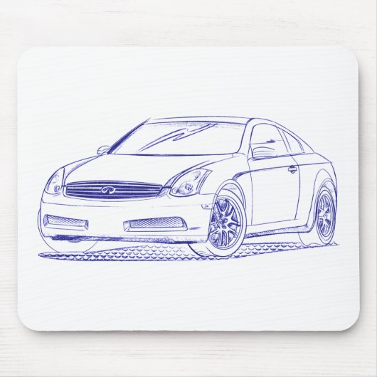Inf G35 Coupe Sketch Muismat (Voorkant)