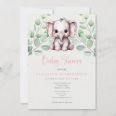 infan elephant baby shower Invitation stijlvol chi Kaart (Voorkant)