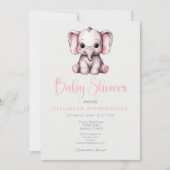 infan elephant baby shower Invitation stijlvol chi Kaart (Voorkant)