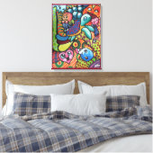 InFancy By Squid Fear City Canvas Afdruk (Insitu (Slaapkamer))