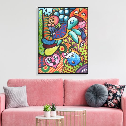 InFancy By Squid Fear City Canvas Afdruk (Insitu (Woonkamer))