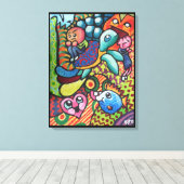 InFancy Door Inktvis Fear City Canvas Afdruk (Insitu (Houten vloer))