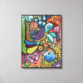 InFancy Door Inktvis Fear City Canvas Afdruk