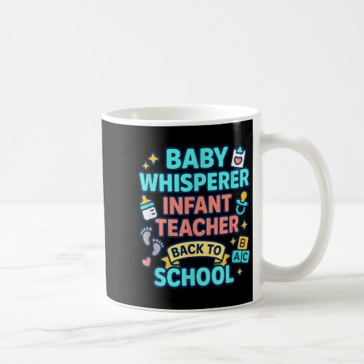 Infant Teacher Baby Whisperer Back To School Dayca Koffiemok (Rechts)