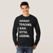 Infant Teacher Man Myth Legend T-shirt (Voorkant volledig)