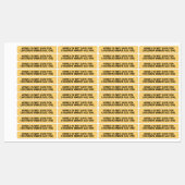 Infant Warning Honey Jar Lid Security Label Yellow (Vel)