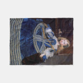 Infanta Margarita Teresa Blue Dress, Velazquez Fleece Deken (Voorkant (Horizontaal))