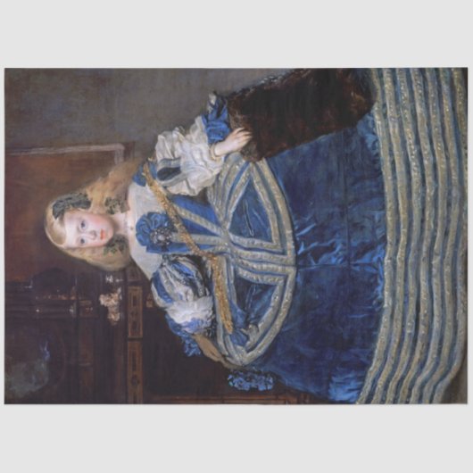 Infanta Margarita Teresa Blue Dress, Velazquez Tissuepapier (Voorkant)