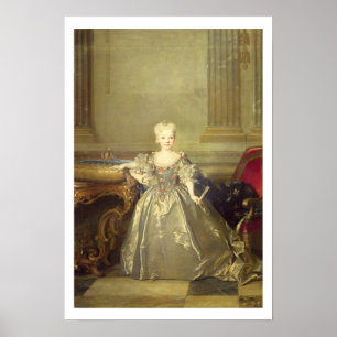 Infanta Maria Ana Victoria de Borbón, 1724 (olie  Poster
