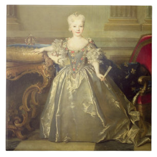 Infanta Maria Ana Victoria de Borbón, 1724 (olie  Tegeltje