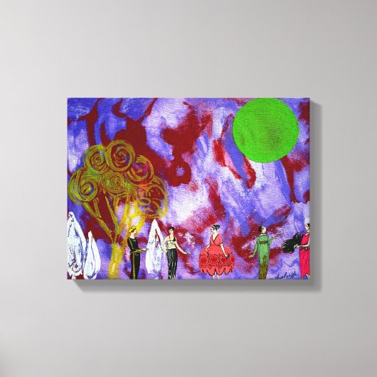 Infanta's Moonlight Garden Party van Michael Moffa Canvas Afdruk (Voorkant)